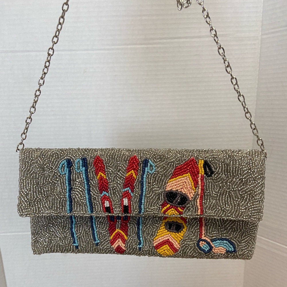 Unbranded Beaded Ski & Snowboard Shoulder Bag Clutch
